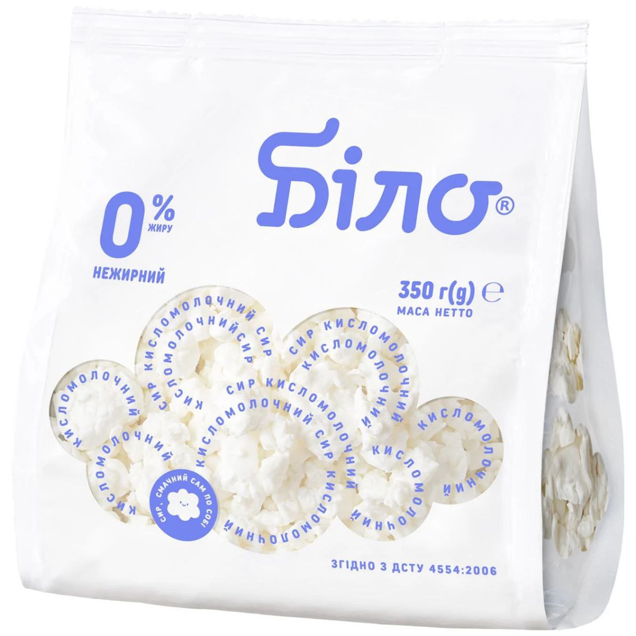 Сир к/м Домашній Біло 0% пакет 350г